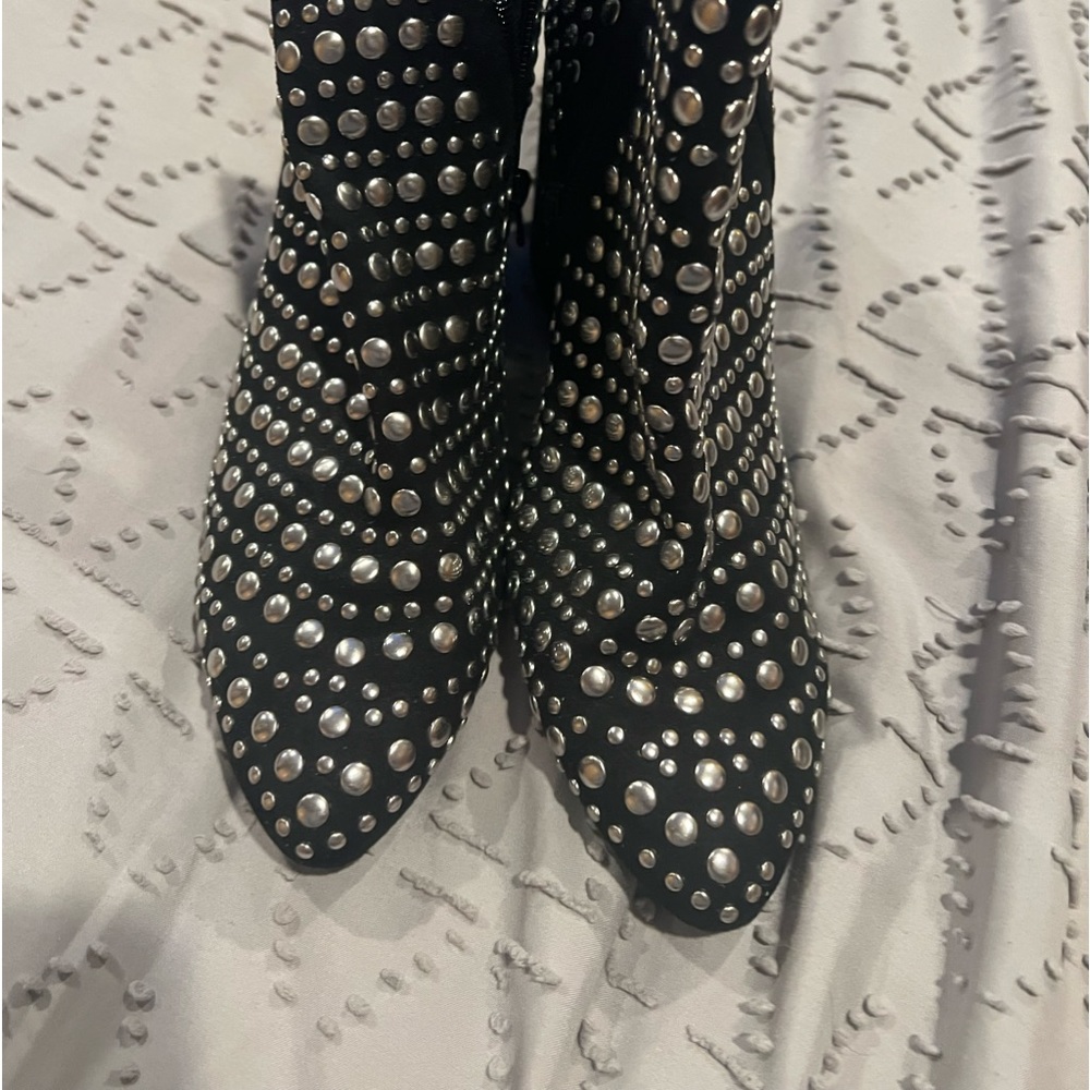 Naughty Monkey Black Studded Booties